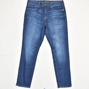 Aeropostale Women's Cotton Blend Blue Size 30/30 Athletic Skinny Jeans Zip Solid